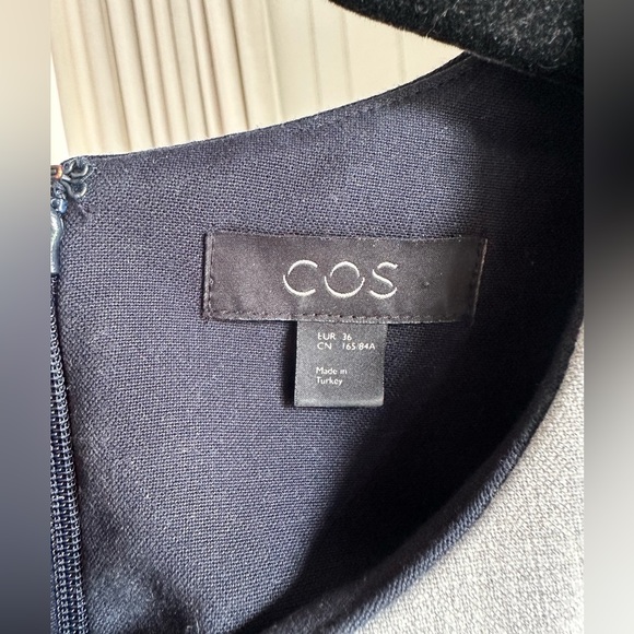 COS Dress. Grey & Navy. Size 36 - Picture 5 of 6
